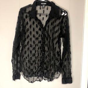 Hot Topic Coffin Button Down Shirt Size L